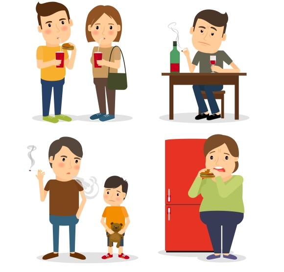 Bad Habits Drunkenness Overeating Bad Habits Drunkenness Overeating