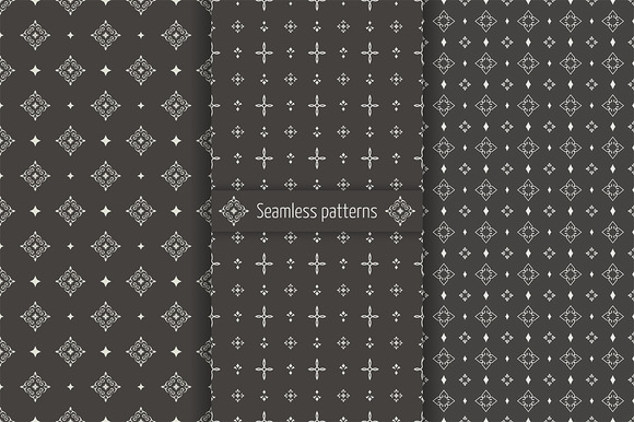 Set Of Seamless Patterns Set Of Seamless Patterns