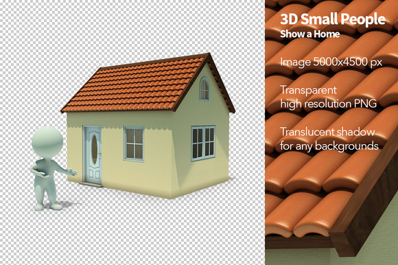 3D Small People Show A Home 3D Small People Show A Home