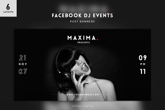 DJ Events Facebook Post Banners