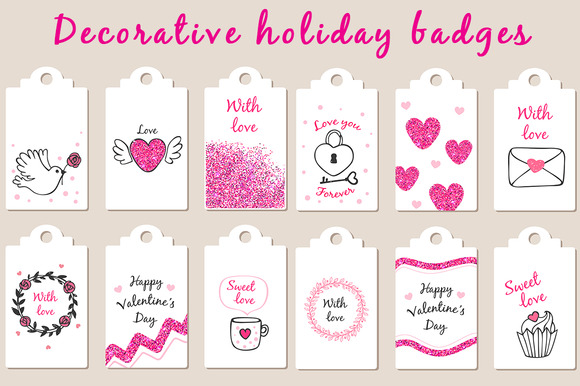 Decorative Holiday Badges Decorative Holiday Badges