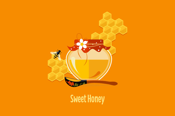 Jar With Honey Vector Isolated Jar With Honey Vector Isolated