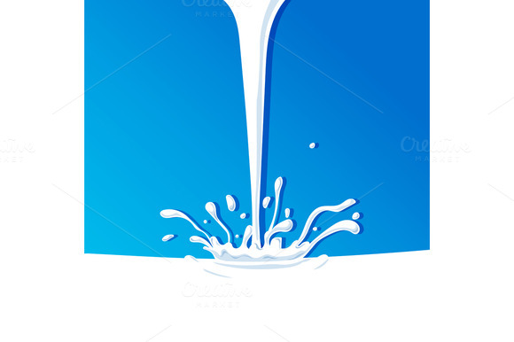 Milk Splash Vector Illustration