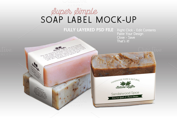 Download Soap Label Mock-up Horizontal ~ Templates on Creative Market
