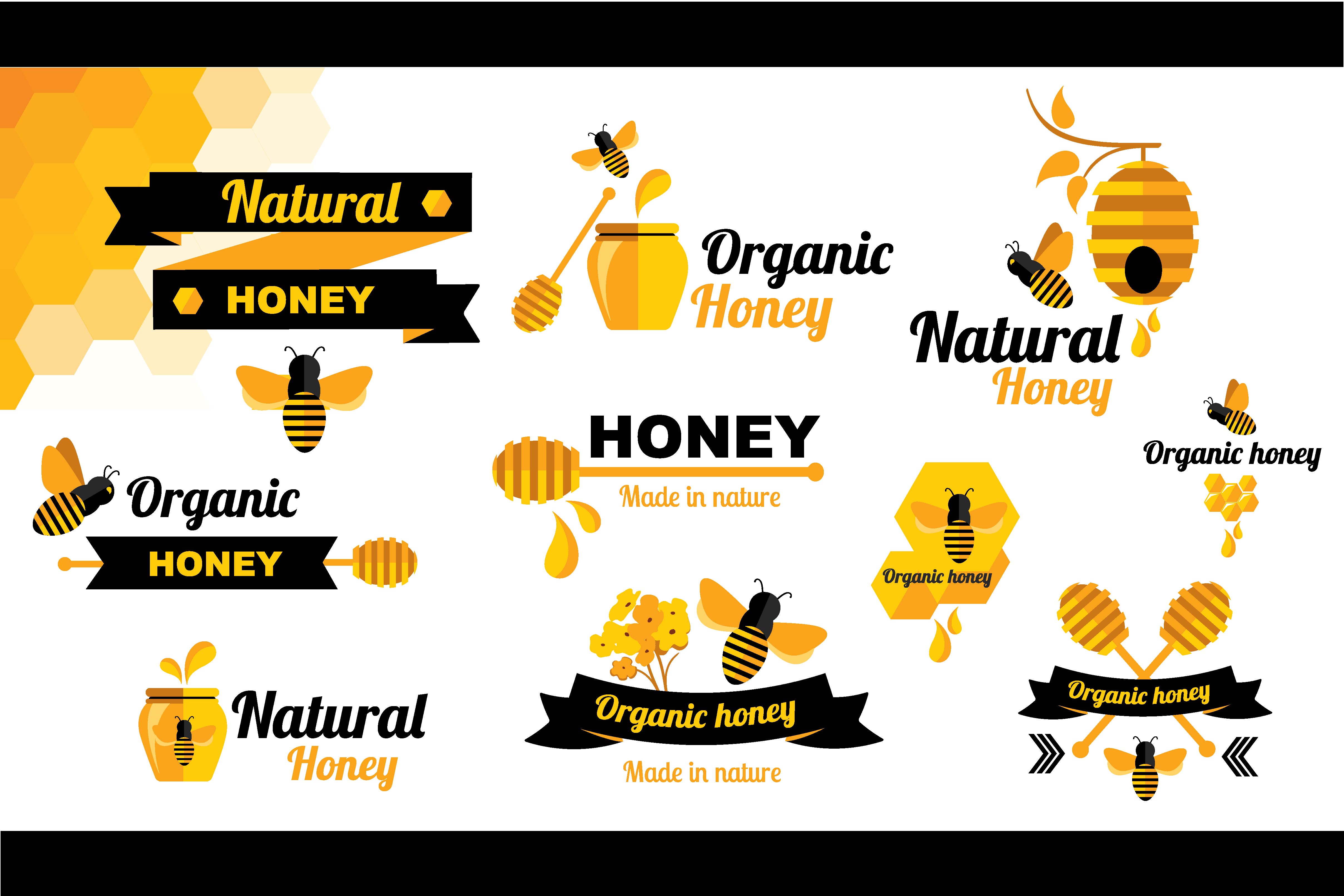 10 Logos Honeyandbee Logo Templates On Creative Market