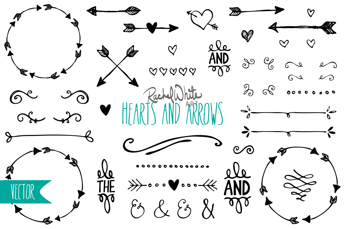 Download Hearts & Arrows - Vector & PNG ~ Illustrations on Creative Market