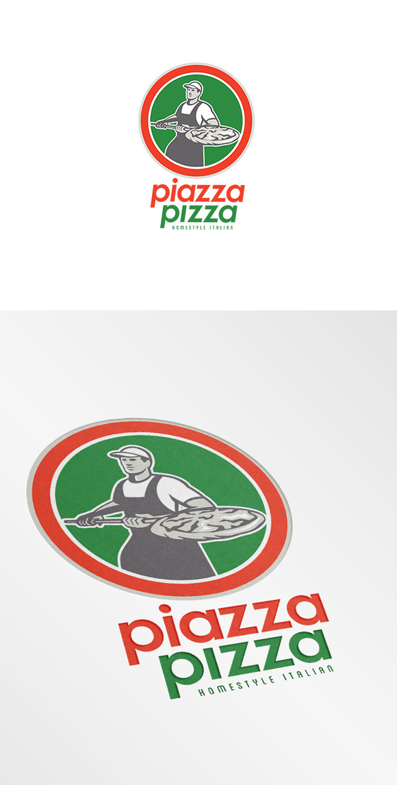 Piazza Pizza Homestyle Italian Logo ~ Logo Templates on Creative Market