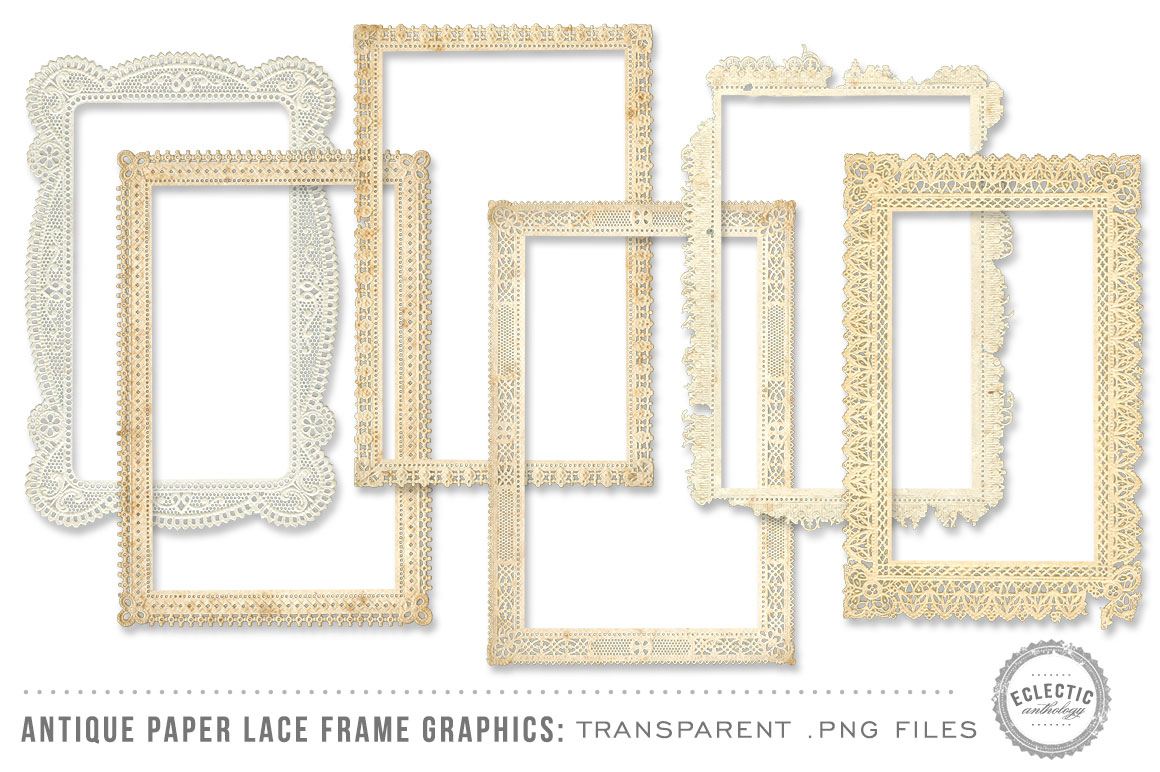 Antique Paper Lace Frames Objects on Creative Market