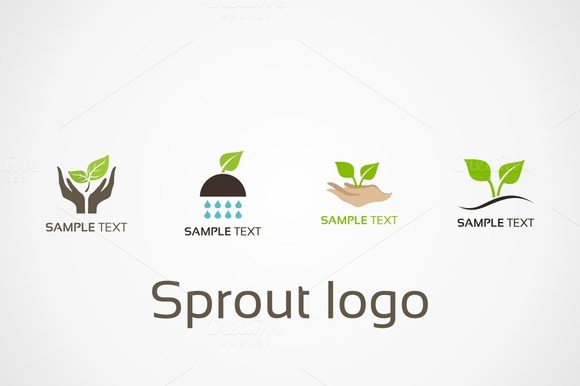 Sprout logo ~ Logo Templates on Creative Market