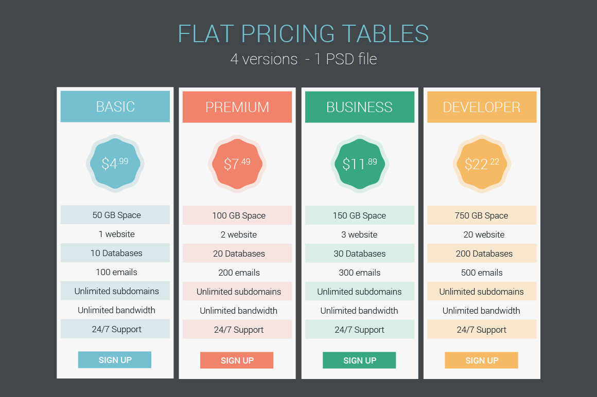 Flat Price Table Tempees Com | flat pricing tables web elements on creative market Flat Price Table Tempees Com | flat pricing tables web elements on creative market