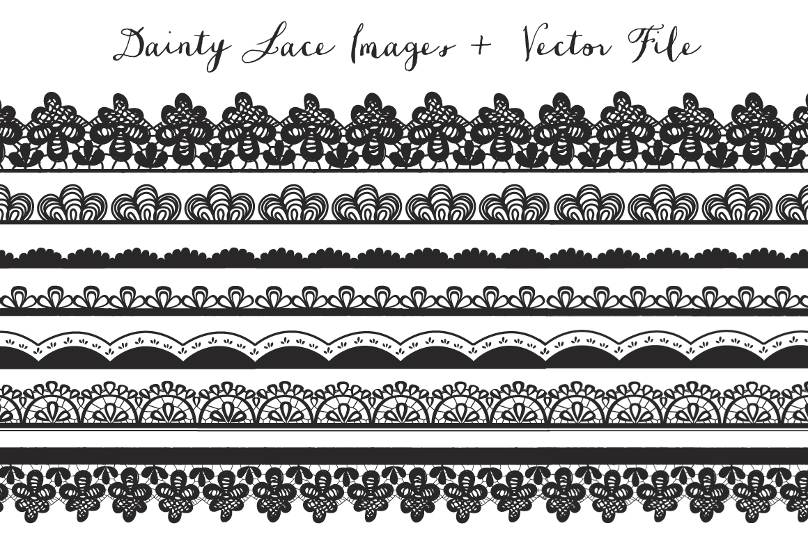 Download Borders Lace Clip Art ~ Illustrations on Creative Market