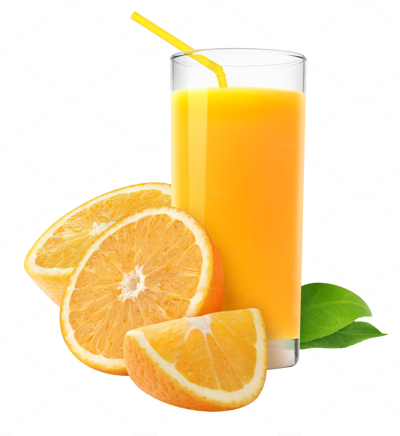 Isolated Glass Of Orange Juice Food And Drink Photos On Creative Market