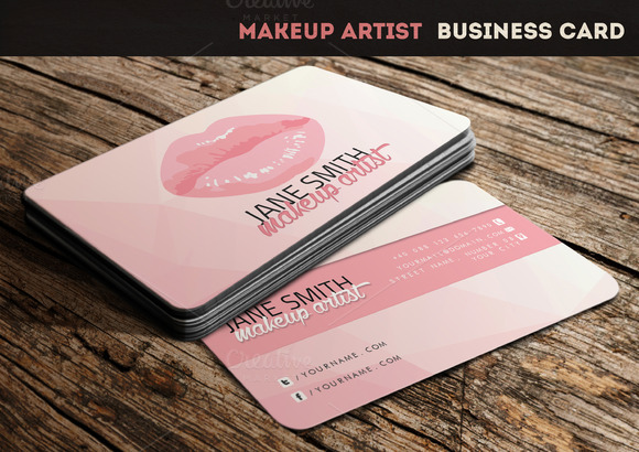 Makeup Artist Business Card Business Card Templates on