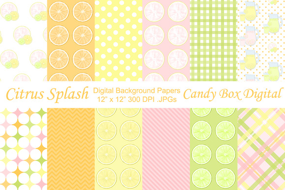 Citrus Splash Background Papers Citrus Splash Background Papers