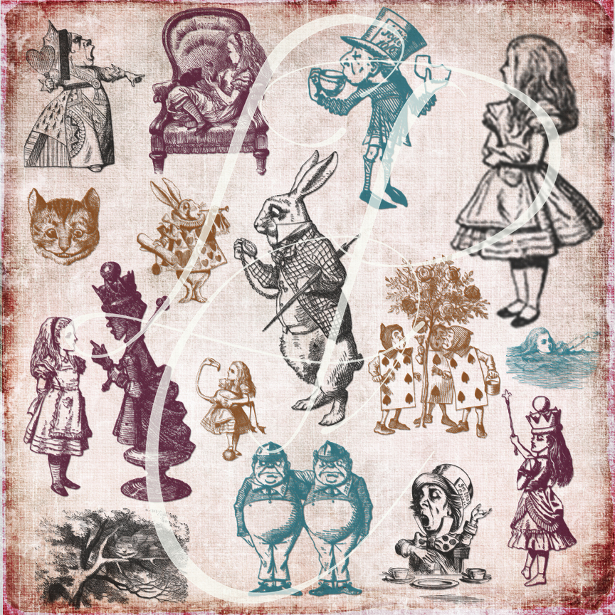 Alice in Wonderland Brush Set ~ Brushes on Creative Market