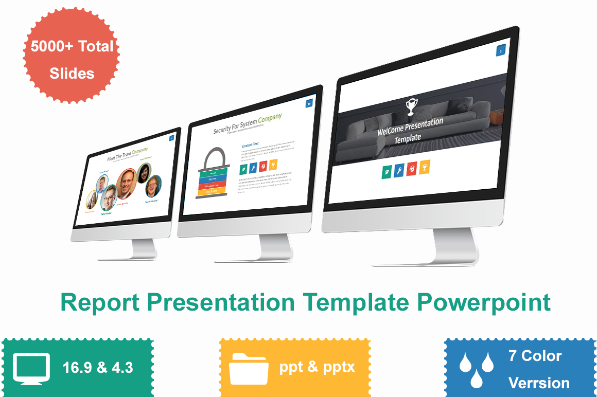 Report Presentation Template ~ Presentation Templates on Creative Market