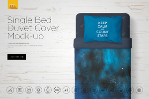 Single Bed Duvet Cover Mock-up