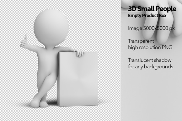 3D Small People Empty Product Box 3D Small People Empty Product Box