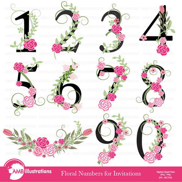 Clipart Numbers In Black AMB-868 Clipart Numbers In Black AMB-868