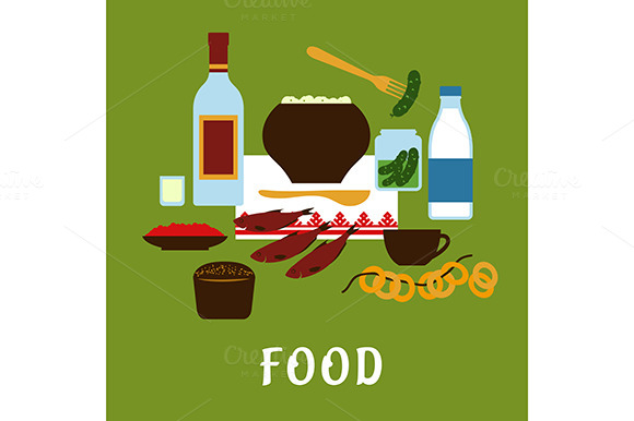 Russian Traditional Cuisine And Food Russian Traditional Cuisine And Food
