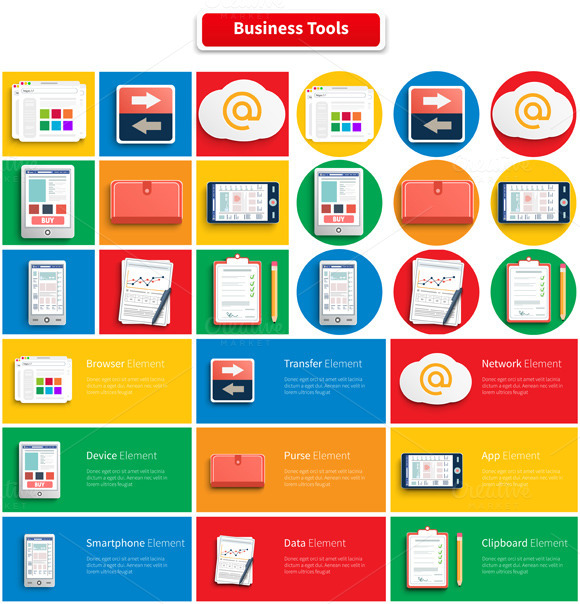 Office And Business Work Elements Office And Business Work Elements