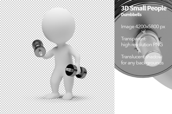 3D Small People Dumbbells 3D Small People Dumbbells
