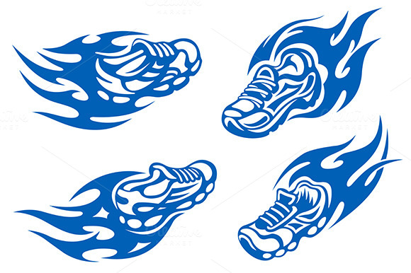 Flaming Running Or Sports Shoes Flaming Running Or Sports Shoes