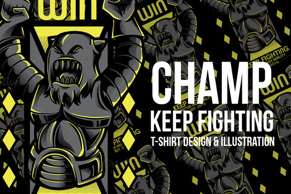 Champ Keep Fighting Illustration