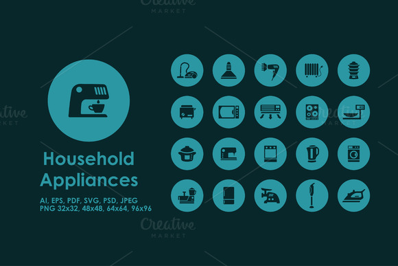 White Goods Icons White Goods Icons