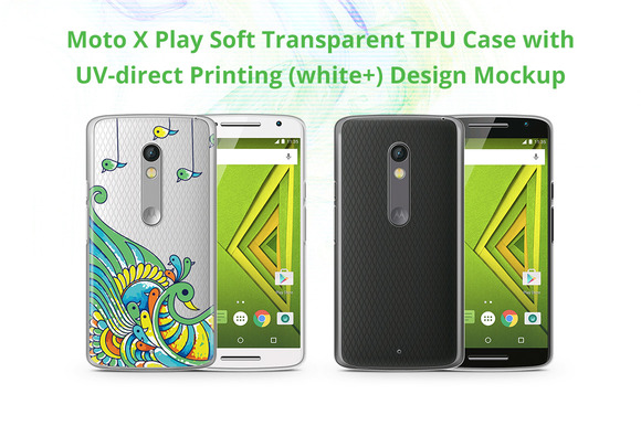 Moto X Play TPU Case UV Print Mockup Moto X Play TPU Case UV Print Mockup
