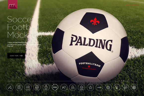 Football Soccer Ball Mock-up Football Soccer Ball Mock-up