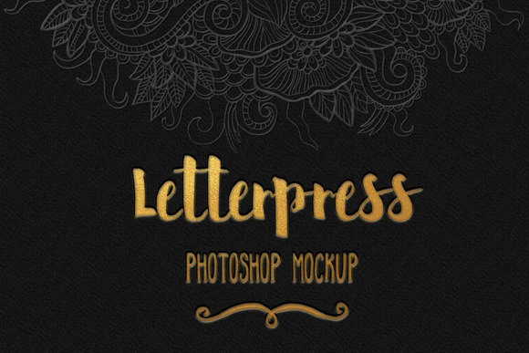 Foil Letterpress For Photoshop