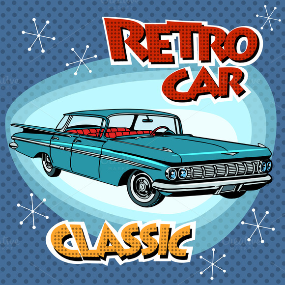 Retro Car Classic Abstract Model Retro Car Classic Abstract Model