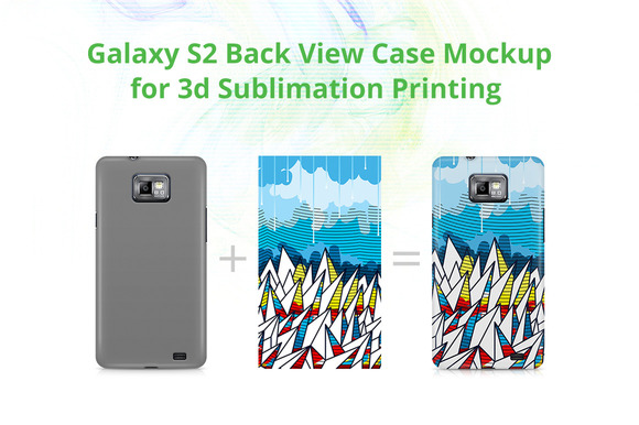 Galaxy S2 3D Case Back Mockup