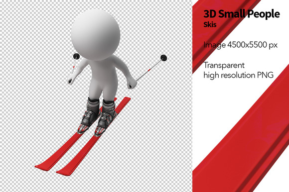 3D Small People Skis