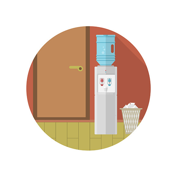 Office Water Cooler Flat Vector Icon Office Water Cooler Flat Vector Icon