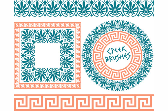 Set Of 10 Brushes To Greek Patterns Set Of 10 Brushes To Greek Patterns