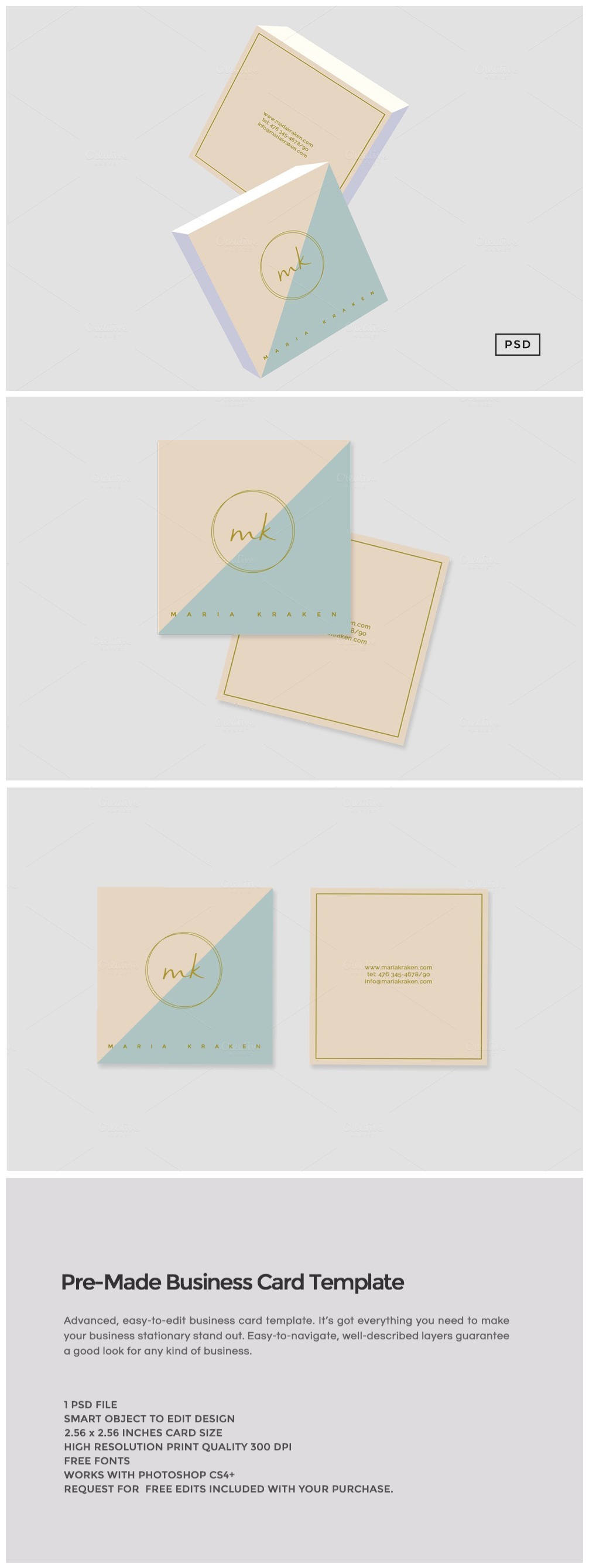 Pre Made Business Card Template Business Card Templates On Creative Market Ready Made Templates Free