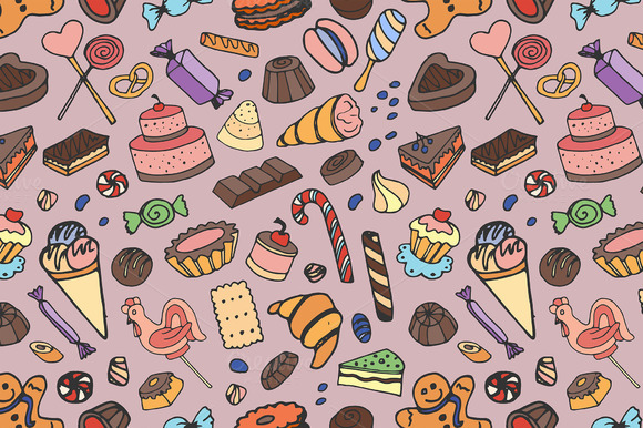 Doodle Pattern Sweets Doodle Pattern Sweets