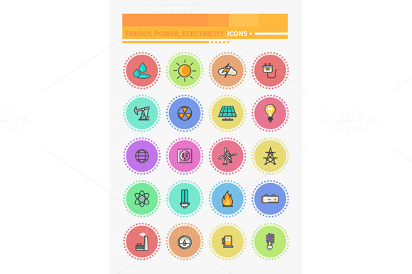Energy And Resource Icon Set Energy And Resource Icon Set