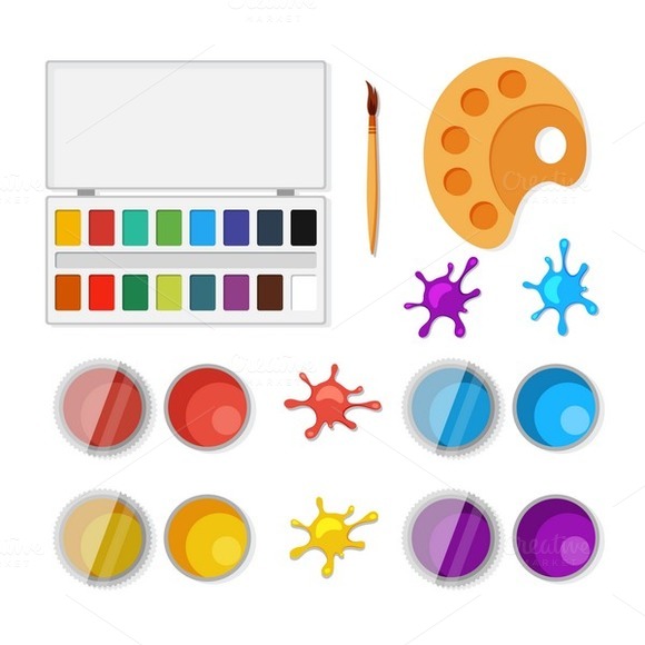 Set Objects For Artists In Flat Set Objects For Artists In Flat