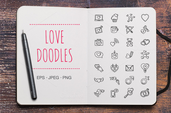 Doodle Love Icons Doodle Love Icons