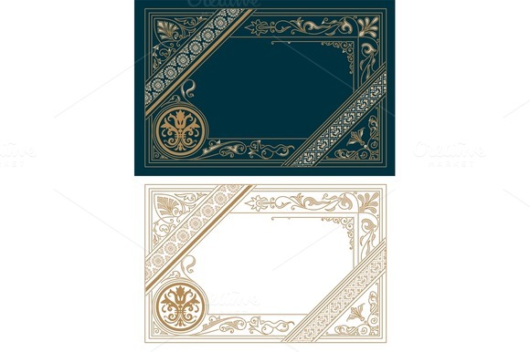 Retro Frame Template Baroque Style Retro Frame Template Baroque Style