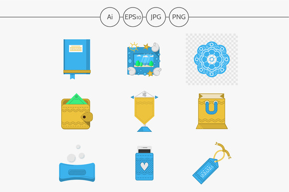 Creative Gifts Flat Vector Icons