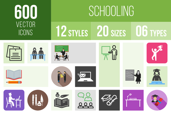 600 Schooling Icons