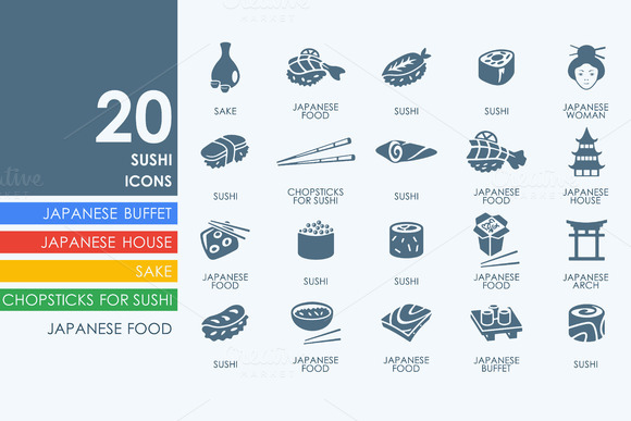 20 Sushi Icons