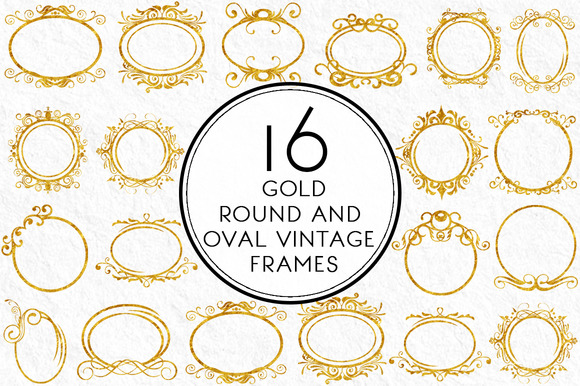 Oval Gold Frames For Corel Draw » Designtube - Creative Design Content