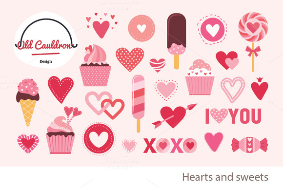 Valentine's Sweets Clipart CL019 Valentine's Sweets Clipart CL019