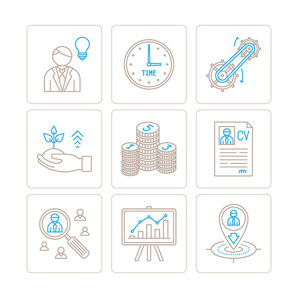Financial Icons Mono Line Style Financial Icons Mono Line Style