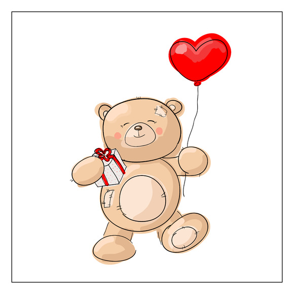 Teddy With Gift Teddy With Gift